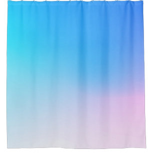 Light blue, pink,  shower curtain
