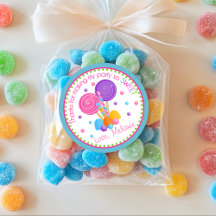 Light Blue Pink Sweet Shop Birthday Favour