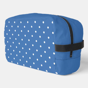 Light blue polka dot dopp kit