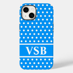 Light Blue Polka Dots Case-Mate iPhone 14 Case