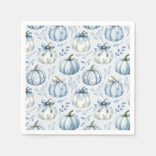 Light Blue PumpkinPattern - Napkins