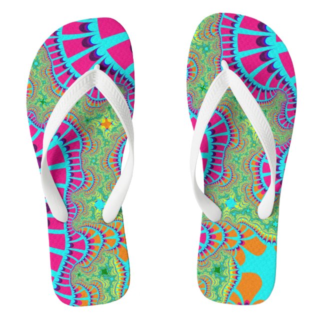 Light Blue Rainbow Remix Thongs (Footbed)