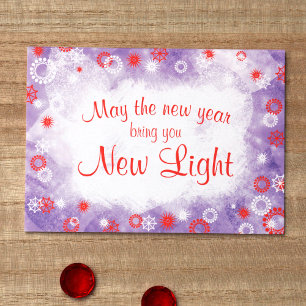 Light Blue, Red Company Holiday Card