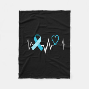 Light Blue Ribbon Hydrocephalus Awareness  Fleece Blanket