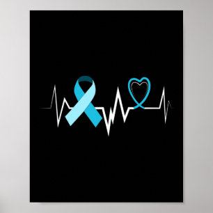 Light Blue Ribbon Hydrocephalus Awareness Poster