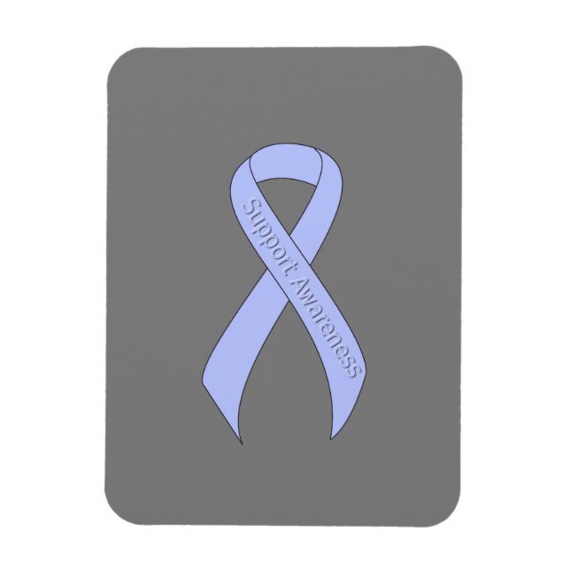 Light Blue Ribbon Support Awareness Magnet (Vertical)