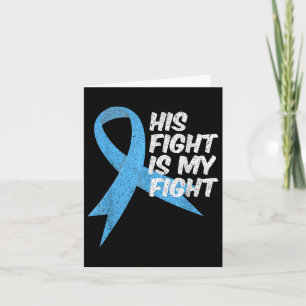 Light Blue Ribbon Support Warrior Prostate Cancer Card