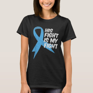 Light Blue Ribbon Support Warrior Prostate Cancer  T-Shirt