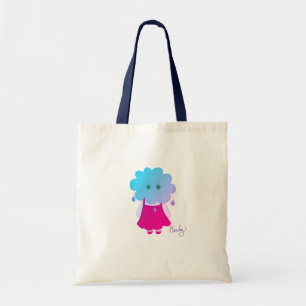 Light Blue Row Cloudy Emotional Expression Tote Bag