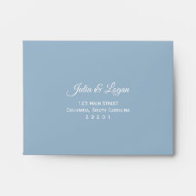 Light Blue RSVP Response Envelope