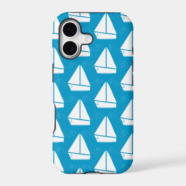 Light Blue Sailboat Pattern (Back)