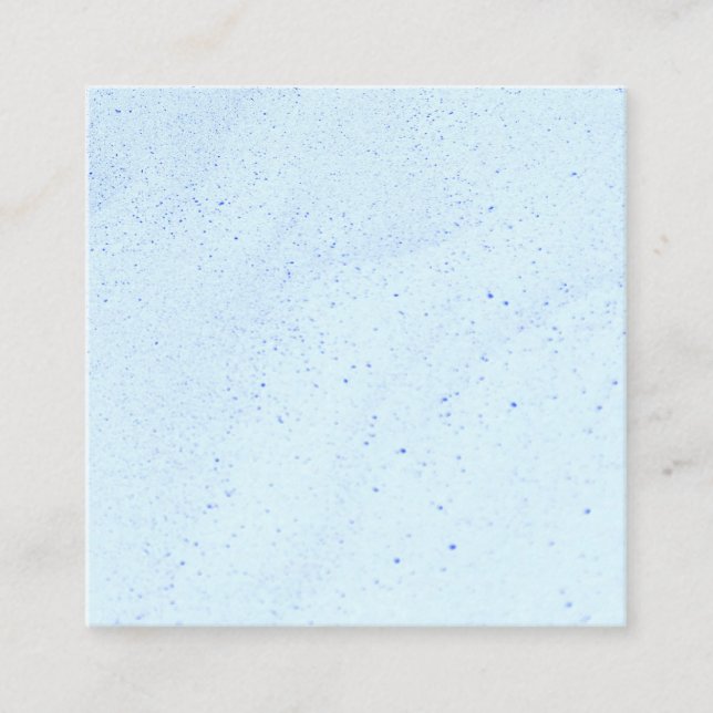Light Blue Sand Square Business Card (Front)