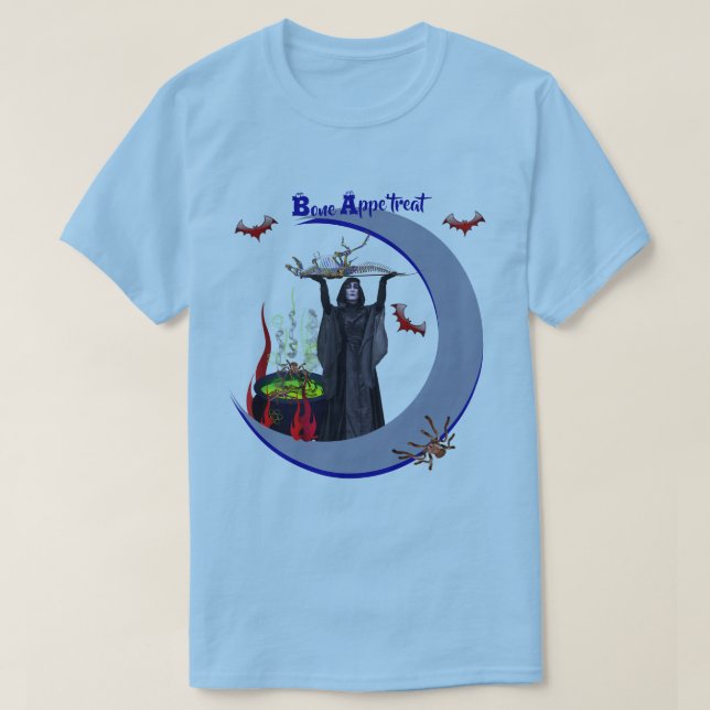 Light Blue Scariest Times Unisex Halloween T-Shirt (Design Front)