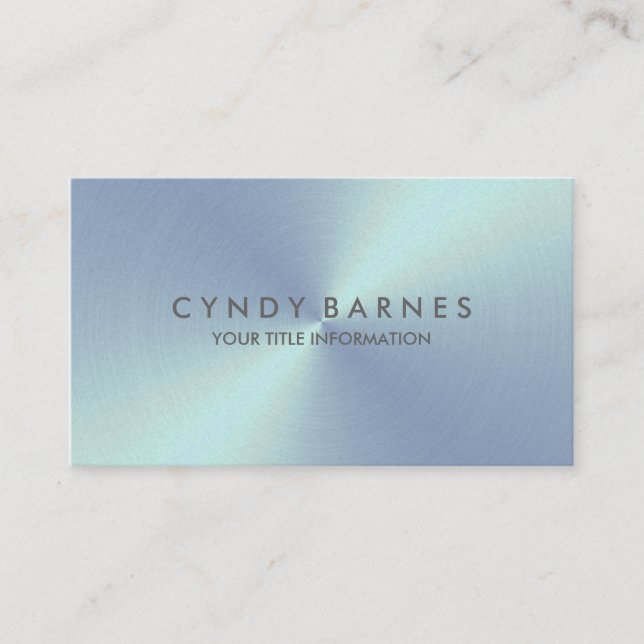 Light Blue Sheen Business Card (Front)