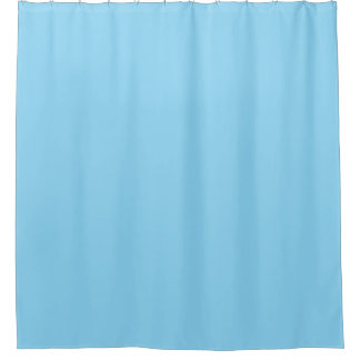light blue shower curtain