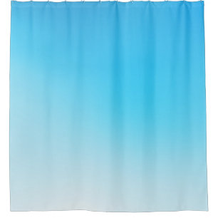 Light blue shower curtain
