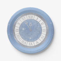 Light Blue Silver Cinderella Clock Princess Party