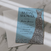 Light Blue & Silver Dress Bridal Shower