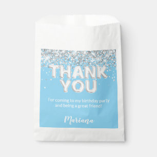 Light Blue Silver Party Favours Favour Bag