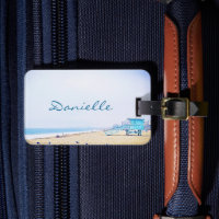 Light blue sky and sandy beach photo custom name