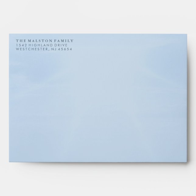 Light Blue Sky Matching Sympathy Envelope (Front)