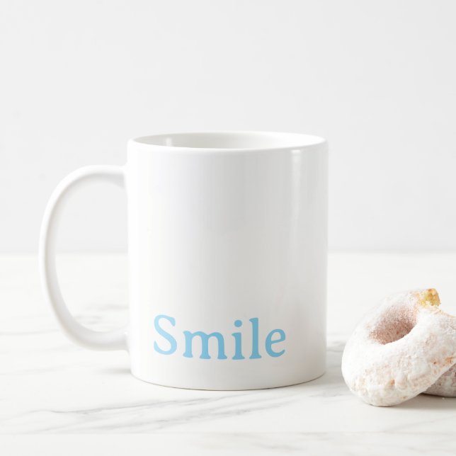 Light Blue Smile Mug  (With Donut)