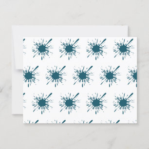 Light Blue Snow burst Christmas Postcard