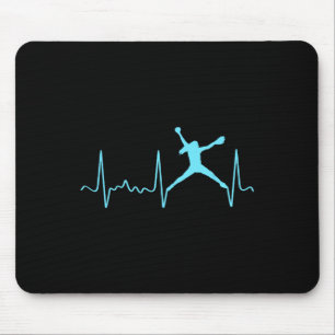 Light Blue Softll Pitcher Heartbeat - Fastpitch So Mouse Pad