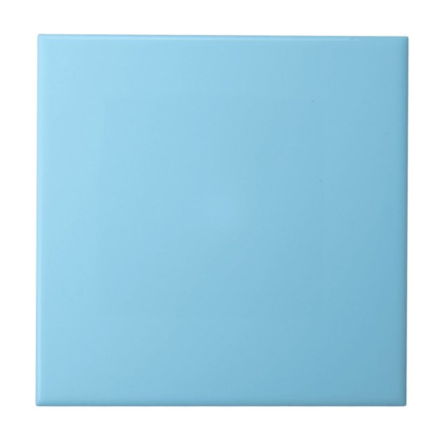 Light blue solid colour ceramic tile (Front)