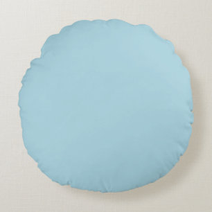 Light Blue Solid Colour Round Cushion