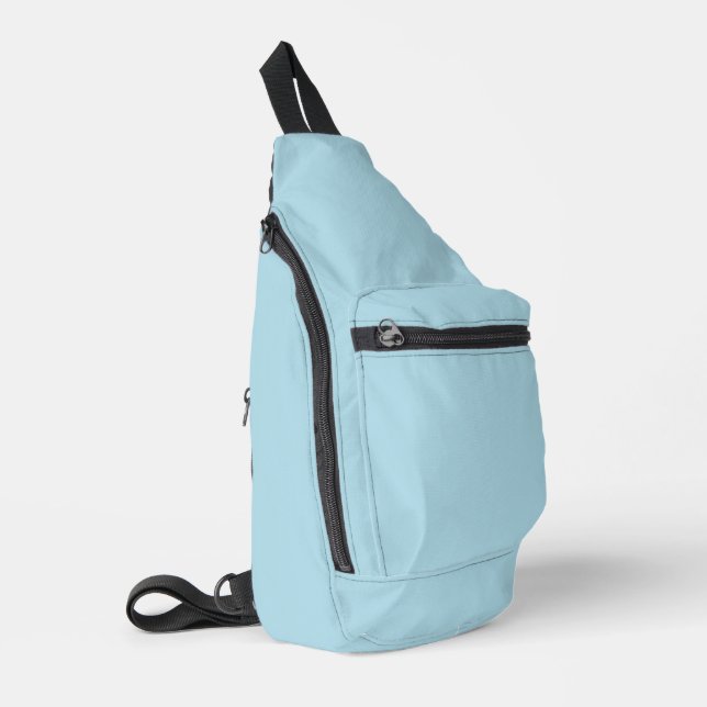 Light Blue Solid Colour Sling Bag (Left Corner)