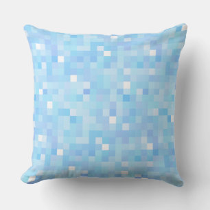 Light blue  squares cushion