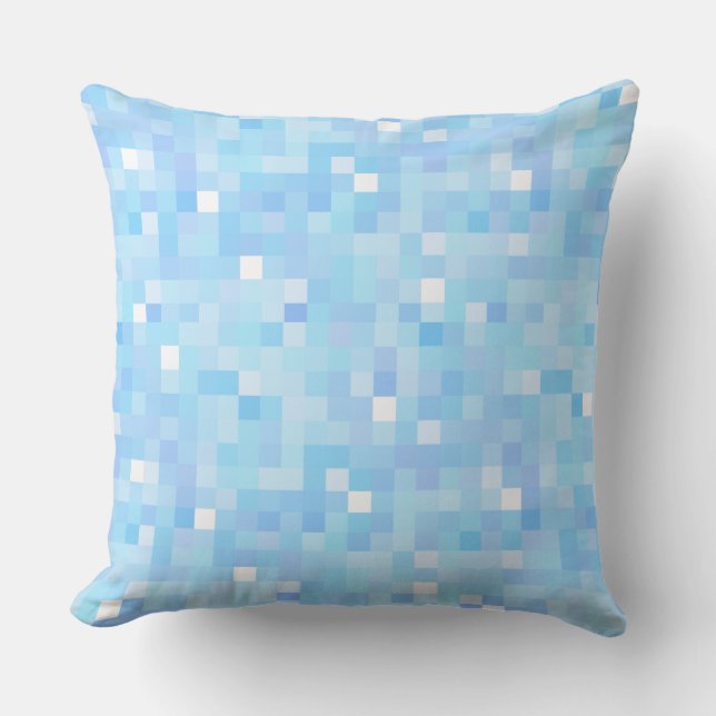Light blue  squares cushion (Front)
