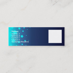 Light Blue Stars Mini Business Card