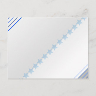 Light blue stars pattern postcard