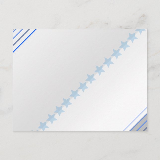 Light blue stars pattern postcard (Front)
