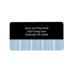 Light Blue Stripe Pattern Label