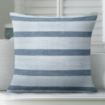 Light Blue Striped Pillow