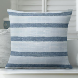 Light Blue Striped Pillow