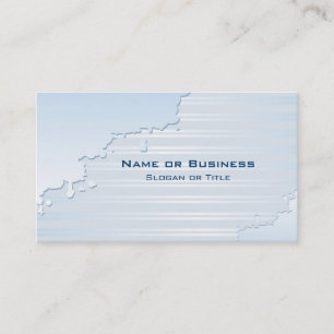 Light Blue Stripes and Abstract Shapes Business Card