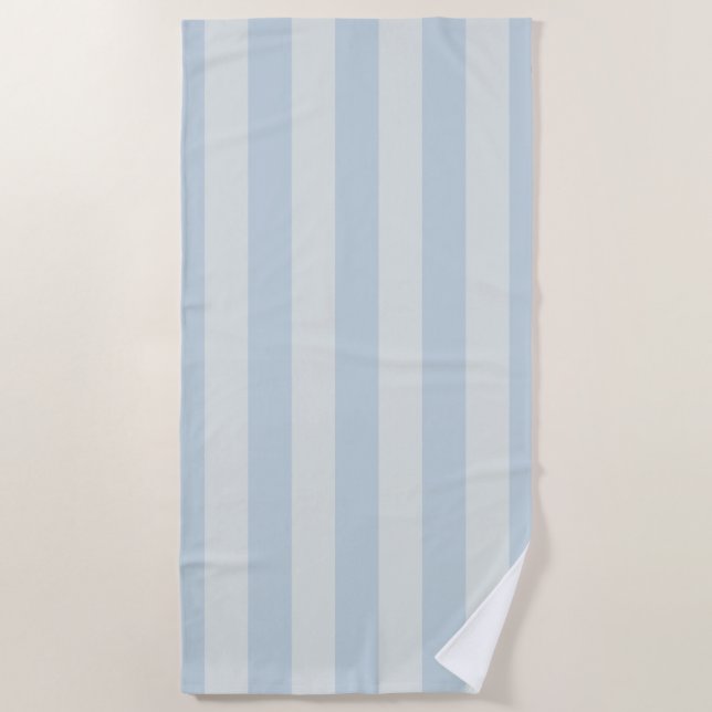 Light Blue Stripes Beach Towel (Front)