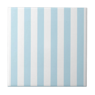 Light Blue Stripes Ceramic Tile