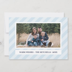 Light Blue STRIPES     CUSTOM Holiday Photo