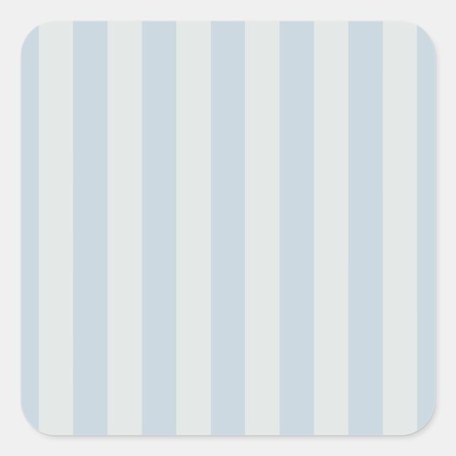 Light Blue Stripes Square Sticker (Front)