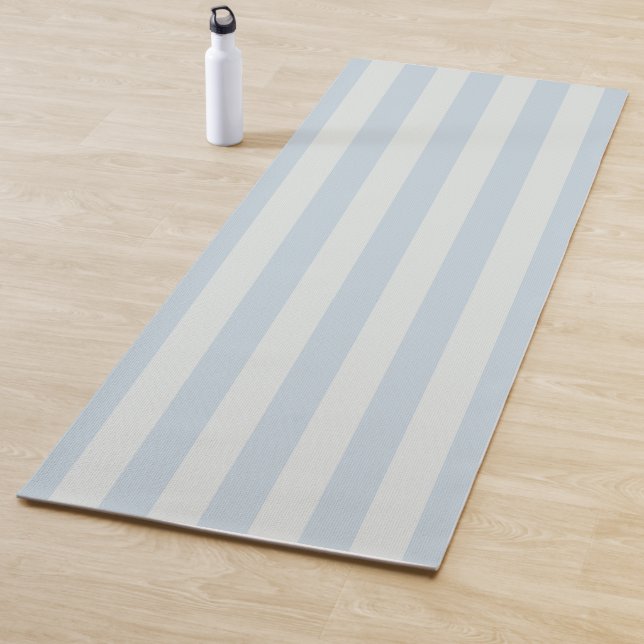 Light Blue Stripes Yoga Mat (In Situ)