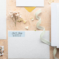 Light Blue Stylised Names Wedding Return Address