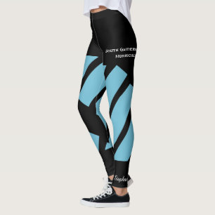 Light Blue Team/Club Leggings with Fake Shorts