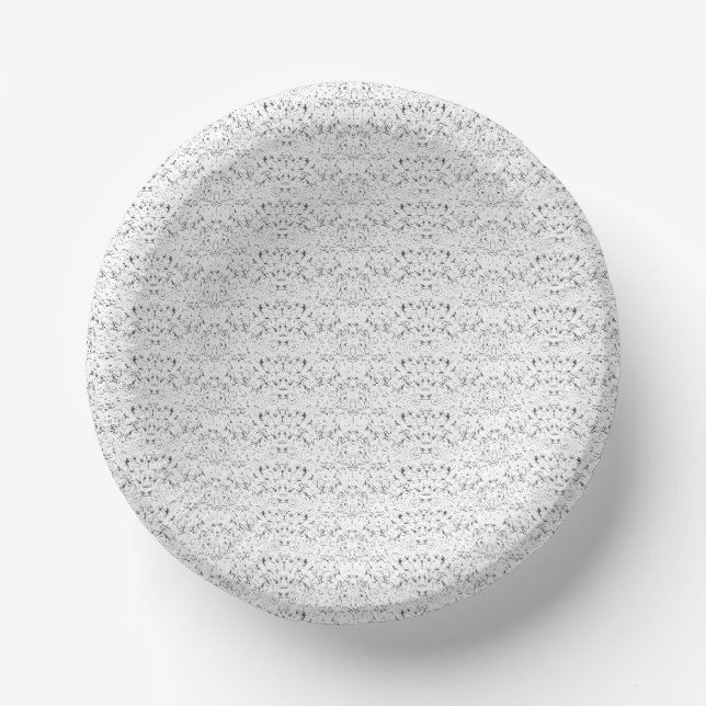 Light-blue textured pattern with small, repeating  paper plate (Front)