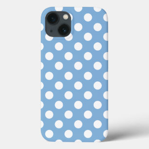 Light Blue Trend Colour And Polka Dots iPhone 13 Case