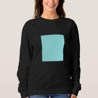 Light Blue Turquoise Solid Colour Simple Colour Pl Sweatshirt